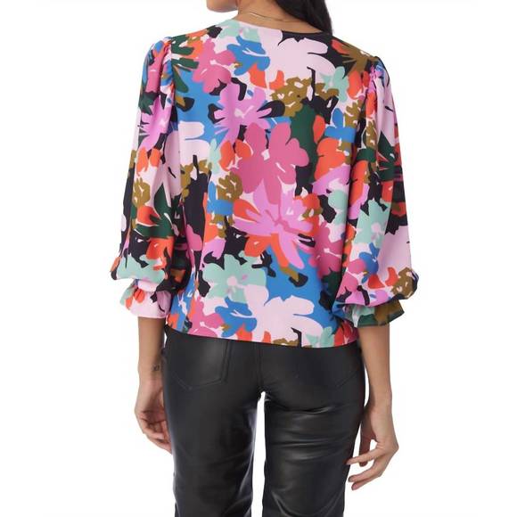 NEW CROSBY BY MOLLIE BURCH jamie top in art in bloom max - Picture 2 of 3